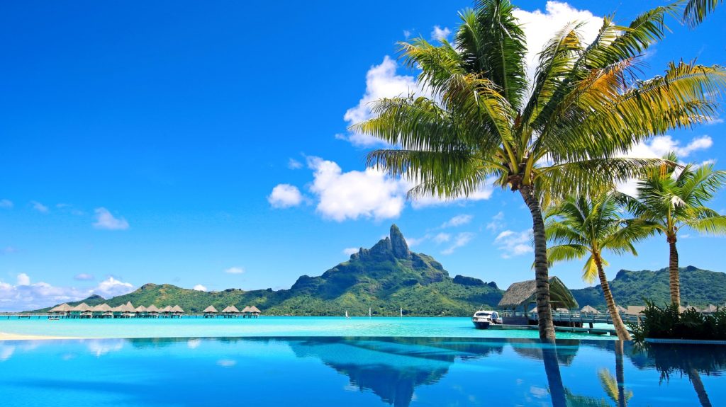 Vue sur le mont Otemanu à Bora Bora