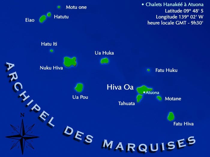 Carte îles Marquises