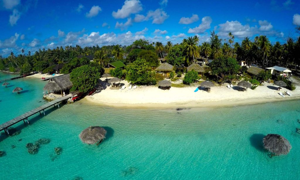 Vue aérienne Havaiki Lodge Fakarava